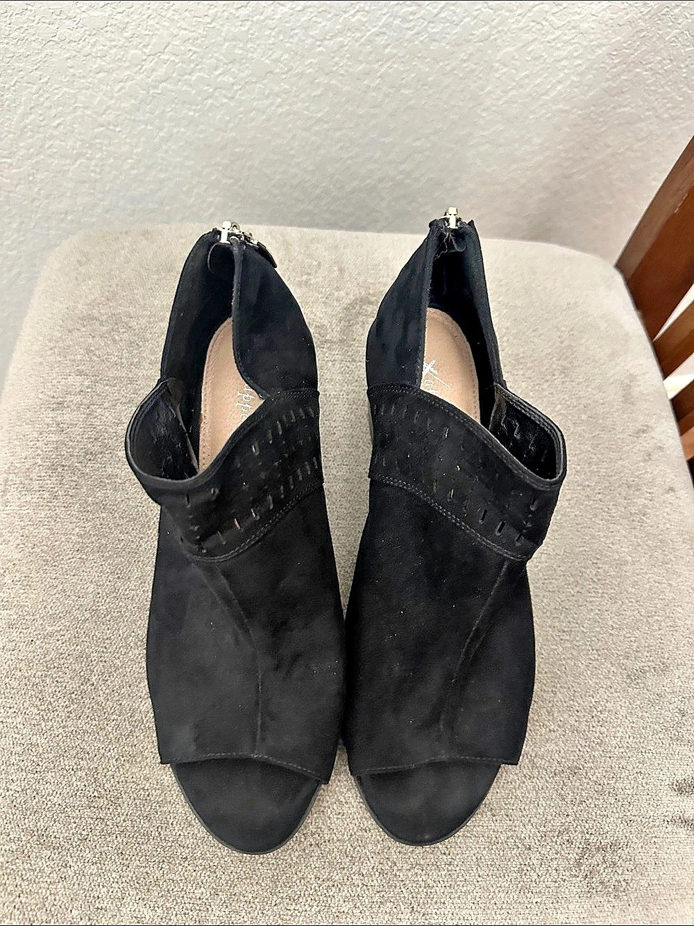 Xappeal Black Wedge Heels